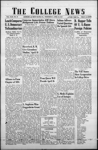 College news, April 16, 1947