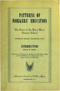 Patterns of workers' education : the story of the Bryn Mawr Summer School