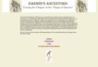 Darwin's ancestors : tracing the origins of the "Origins of Species" exhibit, archived website