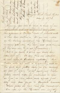 1873 June 8, Cozzens West Point Hotel, to mother