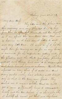 1876 July 31, Awbury, to Wife