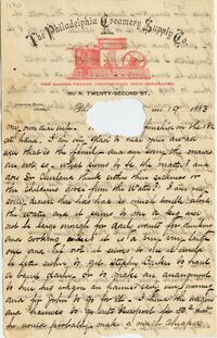 1883 July 19, Philadelphia, to wife