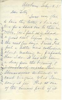 1886 July 8, Auburn, to Dear Lilly