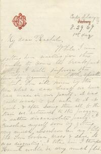 1869 August 29, Cape May, to Rachel, Philadelphia