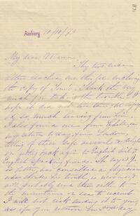 1873 October 10, Awbury, to Mama, Upper Lehigh