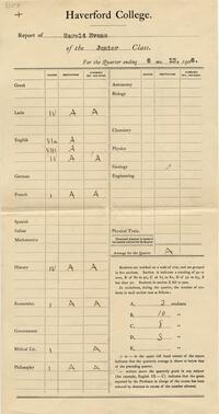 1906 June 13, Haverford College, to Mrs Jonathan Evans