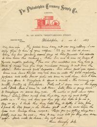 1883 June 21, Philadelphia, to wife