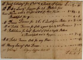 Bills and Receipts, July 1760