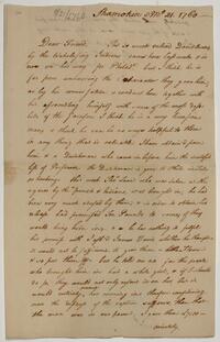 Letter from Nathaniel Holland, August 21, 1760