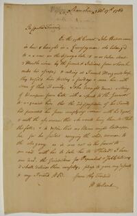 Pemberton's Letter from Nathaniel Holland, September 17, 1760