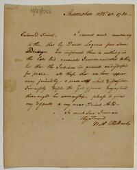 Pemberton's Letter from Nathaniel Holland, October 30, 1760