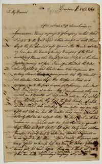 Pemberton's Letter to Mary Pemberton, August 4, 1761