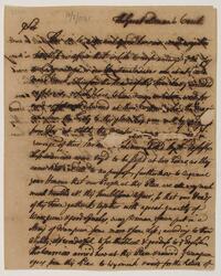 Papunehan's Letter to the Governor about the Munsies, October 2, 1761