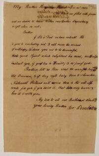 Israel Pemberton's Letter to Tonguekema and Other Indians, October 31, 1761