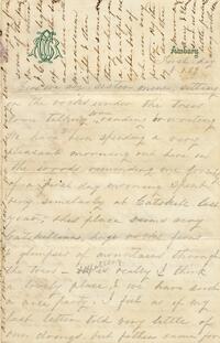 1869 August 1, Hopatcong, to Sister mine