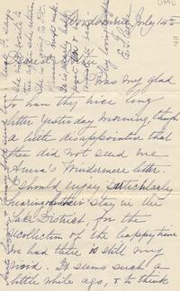 1891 July 14, Woodbourne, to Dearest Mother