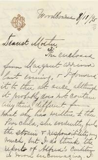 1895 August 11, Woodbourne, to dearest Mother