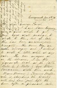1874 January 11, Connymeade, to My dear Cousin Sarah