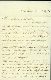 1864 July 24, Awbury, to Dear Lillie & Chellie