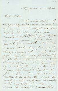 1864 October 15, Newport, to Dear Lillie