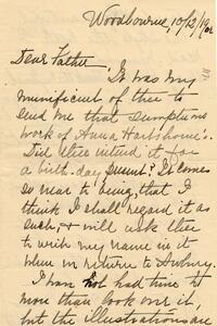 1902 October 12, Woodbourne, to Dear Father