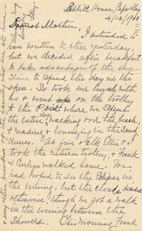 1903 April 12, Cape May, to Dearest Mother