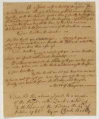 Message to Friends in Philadelphia from the Ohio Indians, October 24, 1766