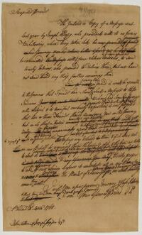 Israel Pemberton's letter to Jos. Shippen and John Allen, April 18, 1768