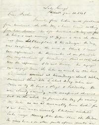 1846 July 11, Lake George, to Dear Father, Philadelphia