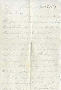 1863 September 2, Saratoga, to Dear Anna