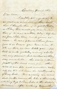 1869 August 3, Hopatcong, to Dear Anna, Philadelphia