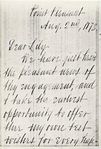 1873 August 2, Point Pleasant, to Dear Lily