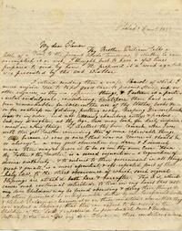 1821 June 1, Philadelphia, to My dear Elenor