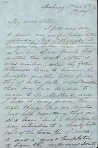 1876 January 8, Awbury, to My dear Lillie