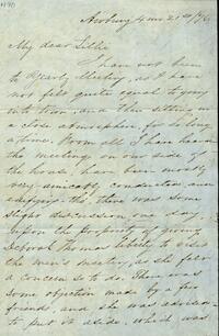 1876 April 21, Awbury, to My dear Lillie
