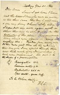 1869 September 30, Awbury, to Dear Anna