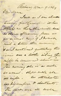 1869 October 9, Awbury, to Dear Anna, Newport