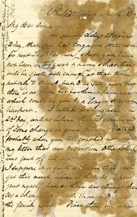 1869 October 14, Philadelphia, to My Dear Anna, Newport