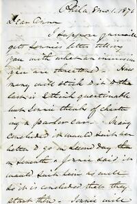 1876 August 1, Philadelphia, to Dear Anna