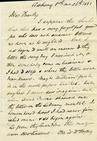 1883 August 21, Awbury, to Dear Franky