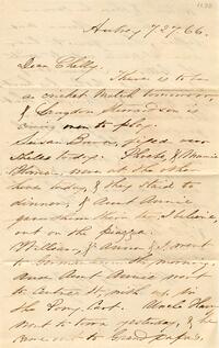 1866 July 27, Aubury, to Dear Chelly
