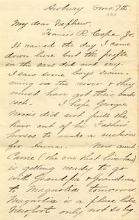 1884 August 7, Awbury, to My dear Nephew