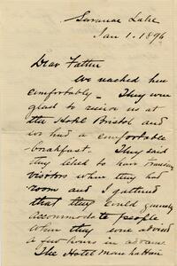 1896 January 1, Saranac Lake, to Dear Father