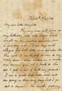 1884 August 20, Philadelphia, to My dear little daughter
