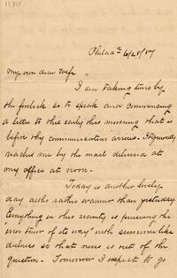 1887 June 28, Philadelphia, to My own dear wife