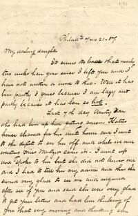 1887 July 21, Philadelphia, to My darling daughter