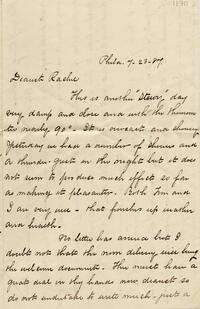 1887 July 23, Philadelphia, to Dearest Rachel