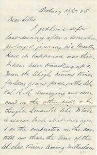 1886 October 5, Awbury, to Dear Lillie, Woodbourne