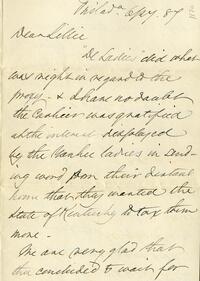 1887 June 27, Philadelphia, to Dear Lillie, Woodbourne