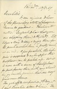 1887 October 5, Philadelphia, to Dear Lillie, Woodbourne